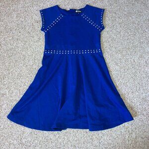 DISNEY DESCENDANTS Royal Blue Flared Girls Dress 10 11 12